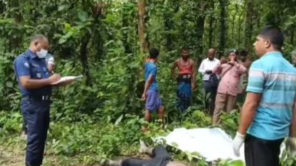 গাজীপুর শ্রীপুরে গহীন বনের পুকুর থেকে অজ্ঞাত যুবকের লাশ উদ্ধার করেছে পুলিশ।