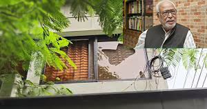 টাঙ্গাইলের কাদের সিদ্দিকীর বাসভবনে হামলার পর ভাঙচুর হওয়া জানালা দৃশ্য