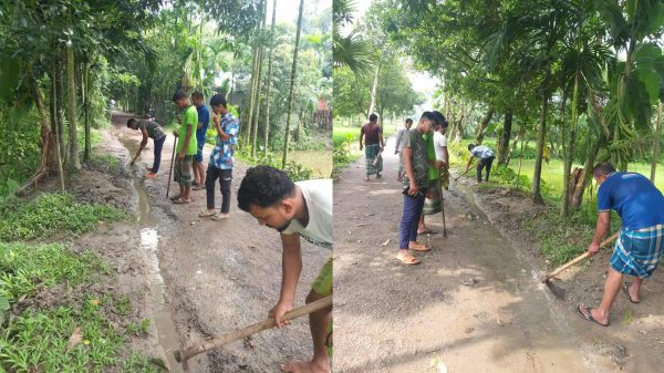 নান্দাইলে আলোর ভুবন পাঠাগারের উদ্যোগে রাস্তার পানি নিষ্কাশনের কাজ সম্পন্ন, স্থানীয়রা স্বস্তি প্রকাশ করেছেন।