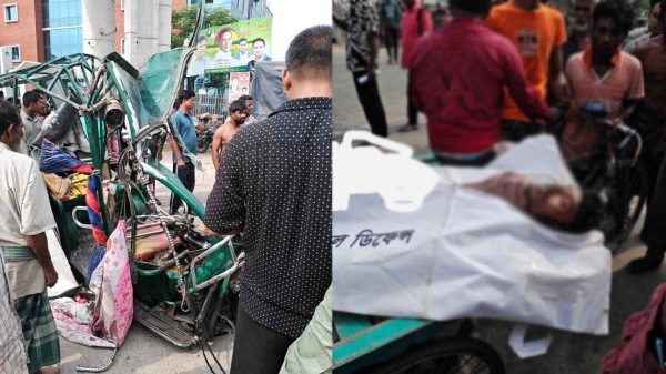 জামালপুর সদরে কাভার্ড ভ্যান ও ইজিবাইকের সংঘর্ষে জনতা ও পুলিশ দুর্ঘটনাস্থলে উপস্থিত