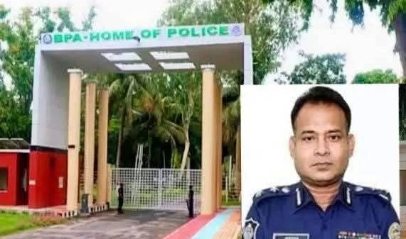 সারদা পুলিশ একাডেমির প্রধান ফটক—যেখান থেকে ডিআইজি এহসানুল্লাহ রহস্যজনকভাবে পালিয়ে গেছেন বলে জানা গেছে।